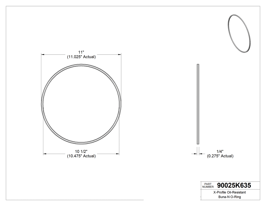 Technical drawing - 90025K635